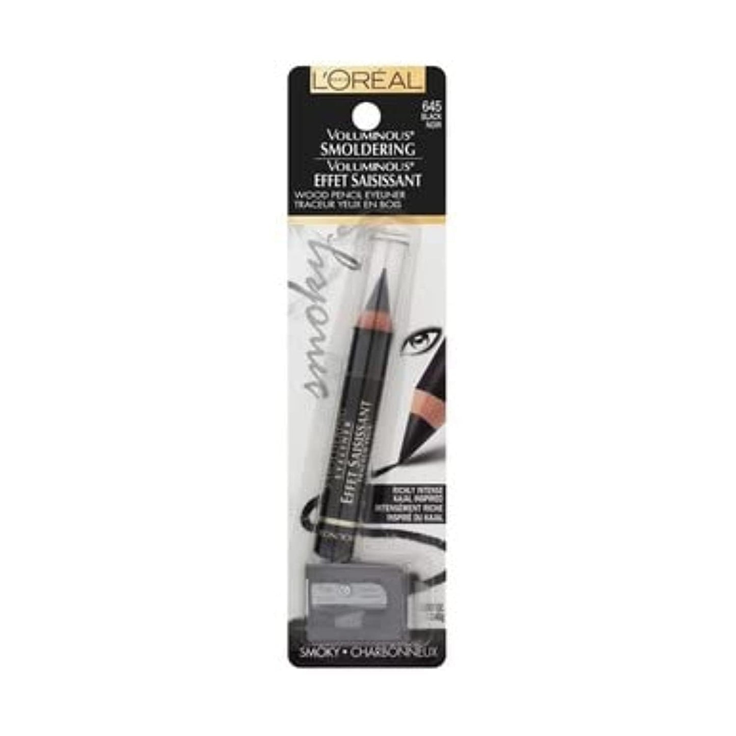 L'Oreal Paris Voluminous Smoldering Eyeliner, Black, 0.056 Oz, 1 Count