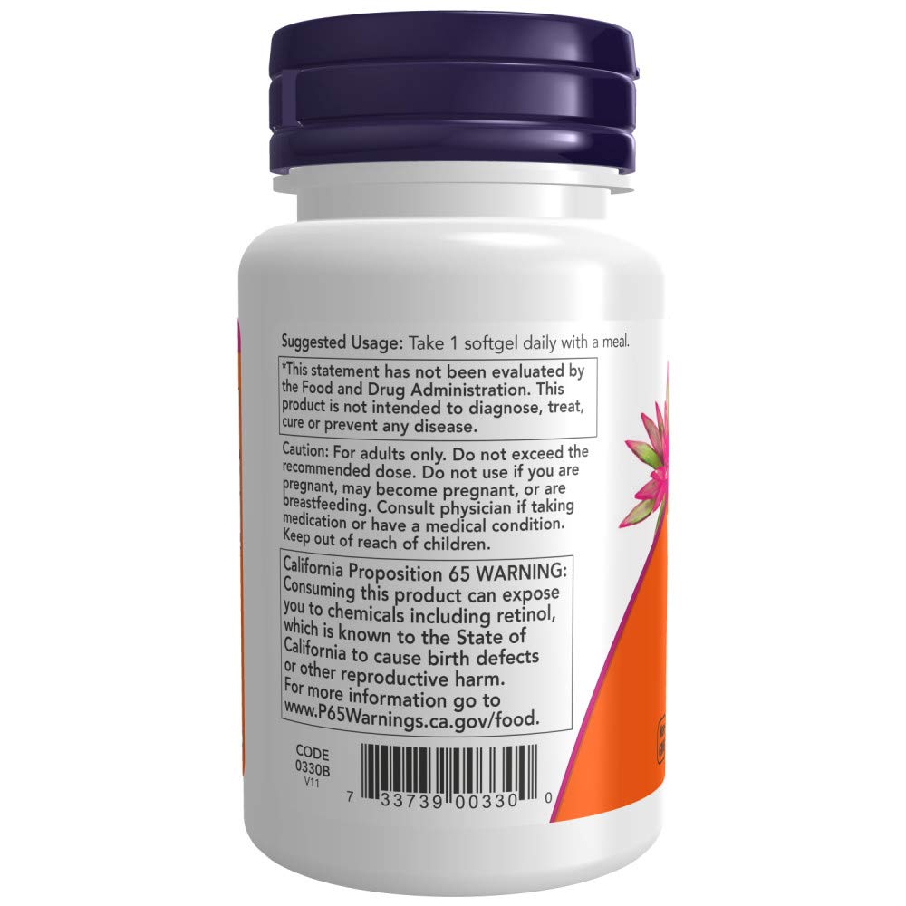 NOW Foods, Vitamin A, 10,000 IU, 100 Softgels