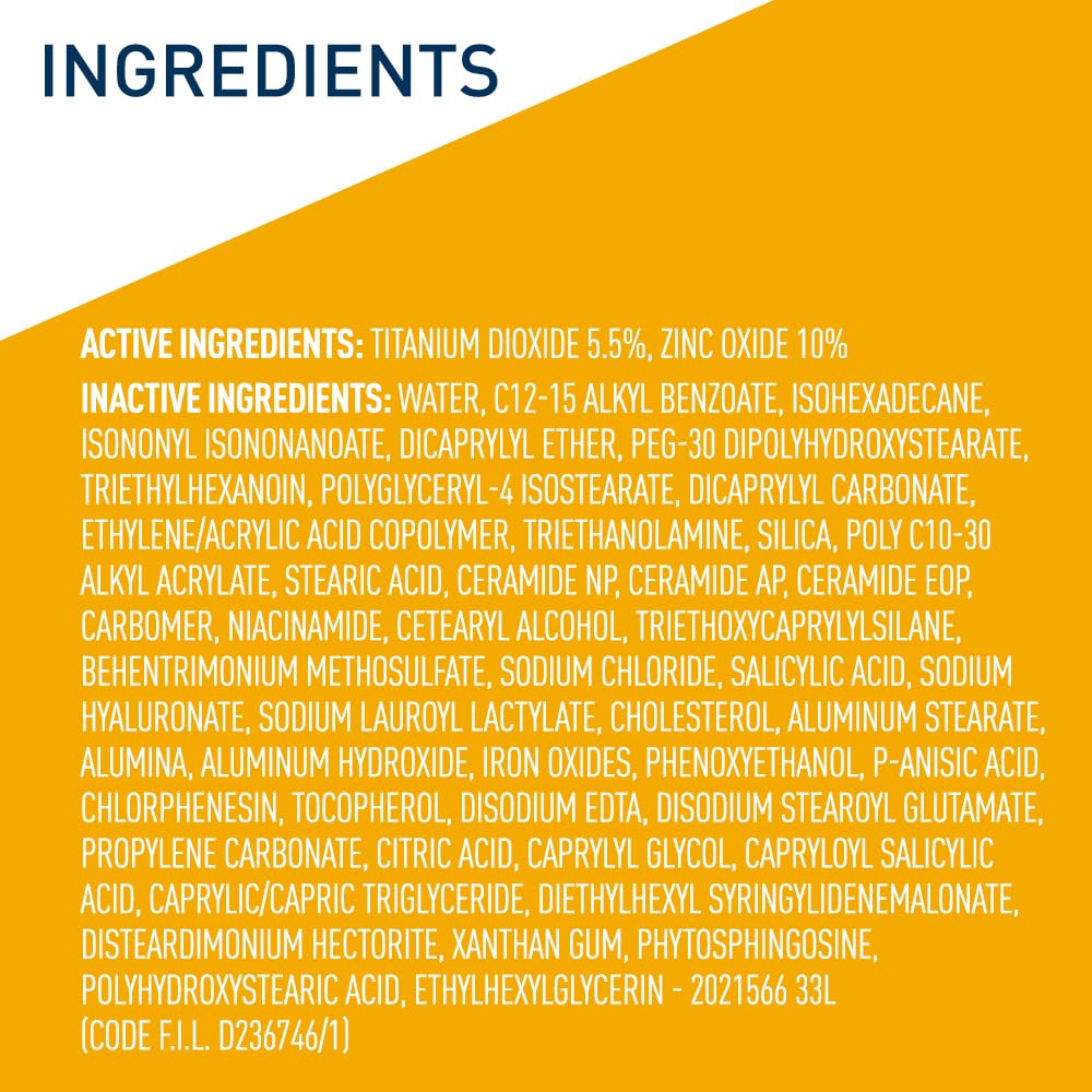 CeraVe Hydrating Mineral Sunscreen SPF 30 with Sheer Tint,Tinted Mineral Sunscreen with Zinc Oxide & Titanium Dioxide,Blends Seamlessly For Healthy Glow,Deep,1.7 Oz,(Pack of 2)