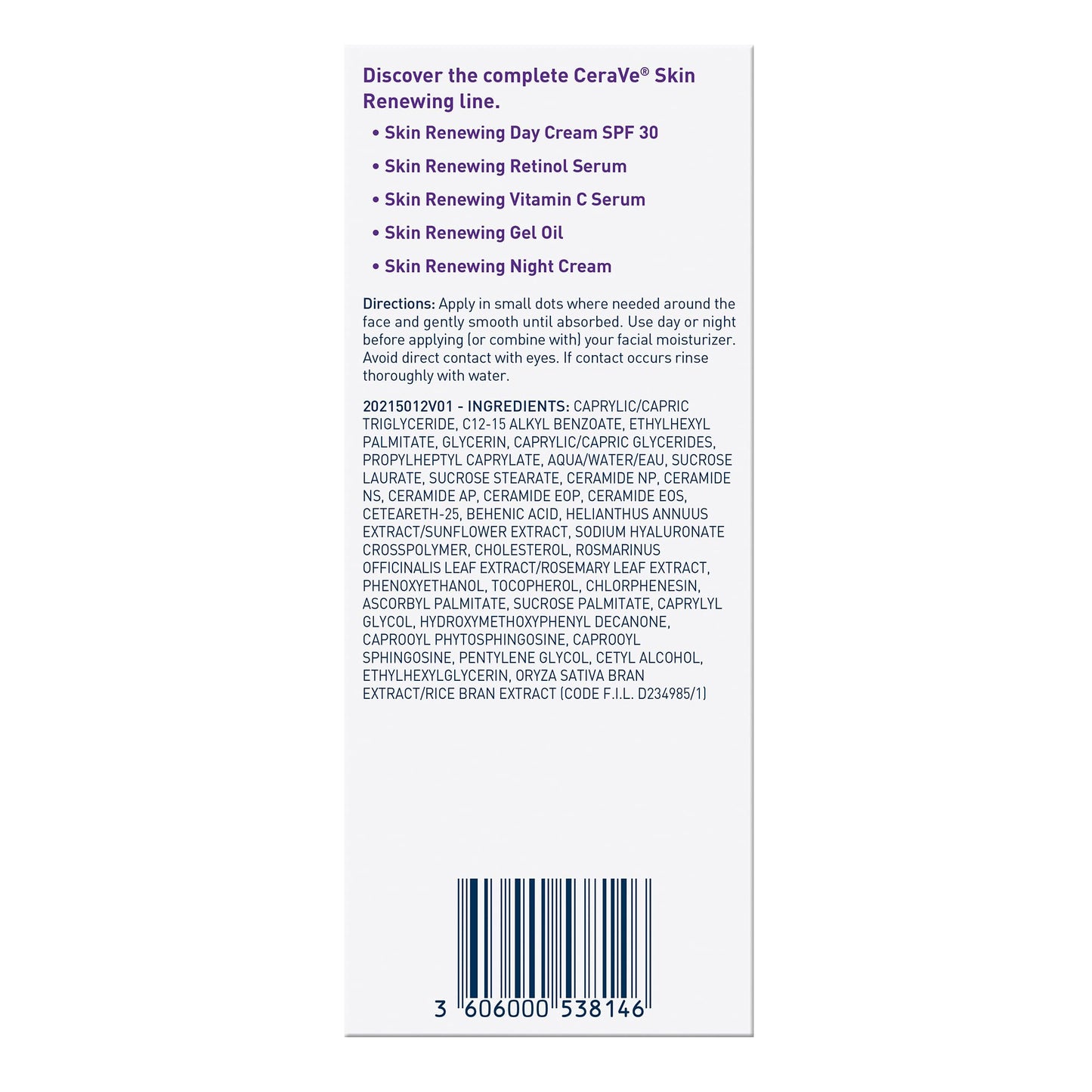 CeraVe Skin Renewing Gel Oil, Hydrating Hyaluronic Acid Serum for Face, 1oz