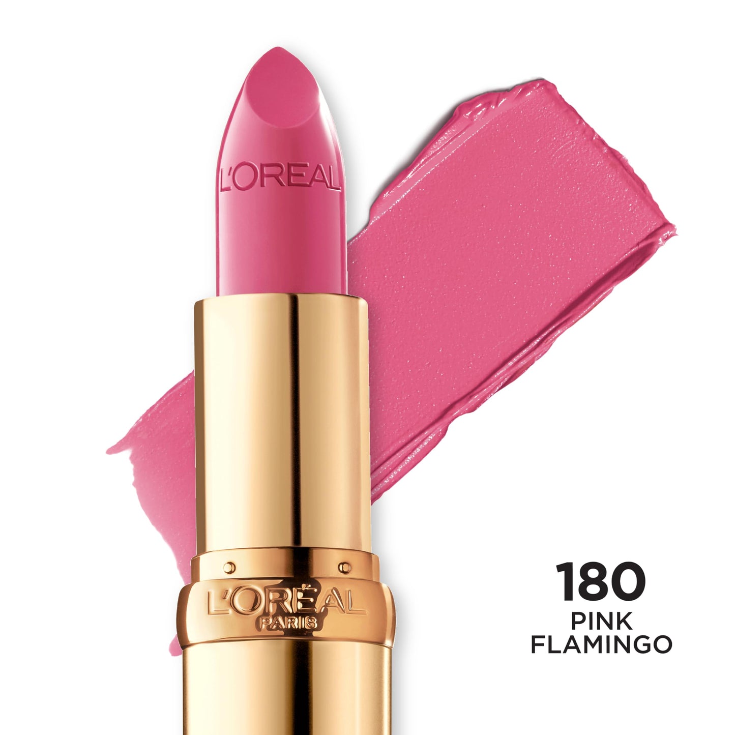 L'Oreal Paris Colour Riche Original Creamy, Hydrating Satin Lipstick with Argan Oil and Vitamin E, Pink Flamingo , 1 Count