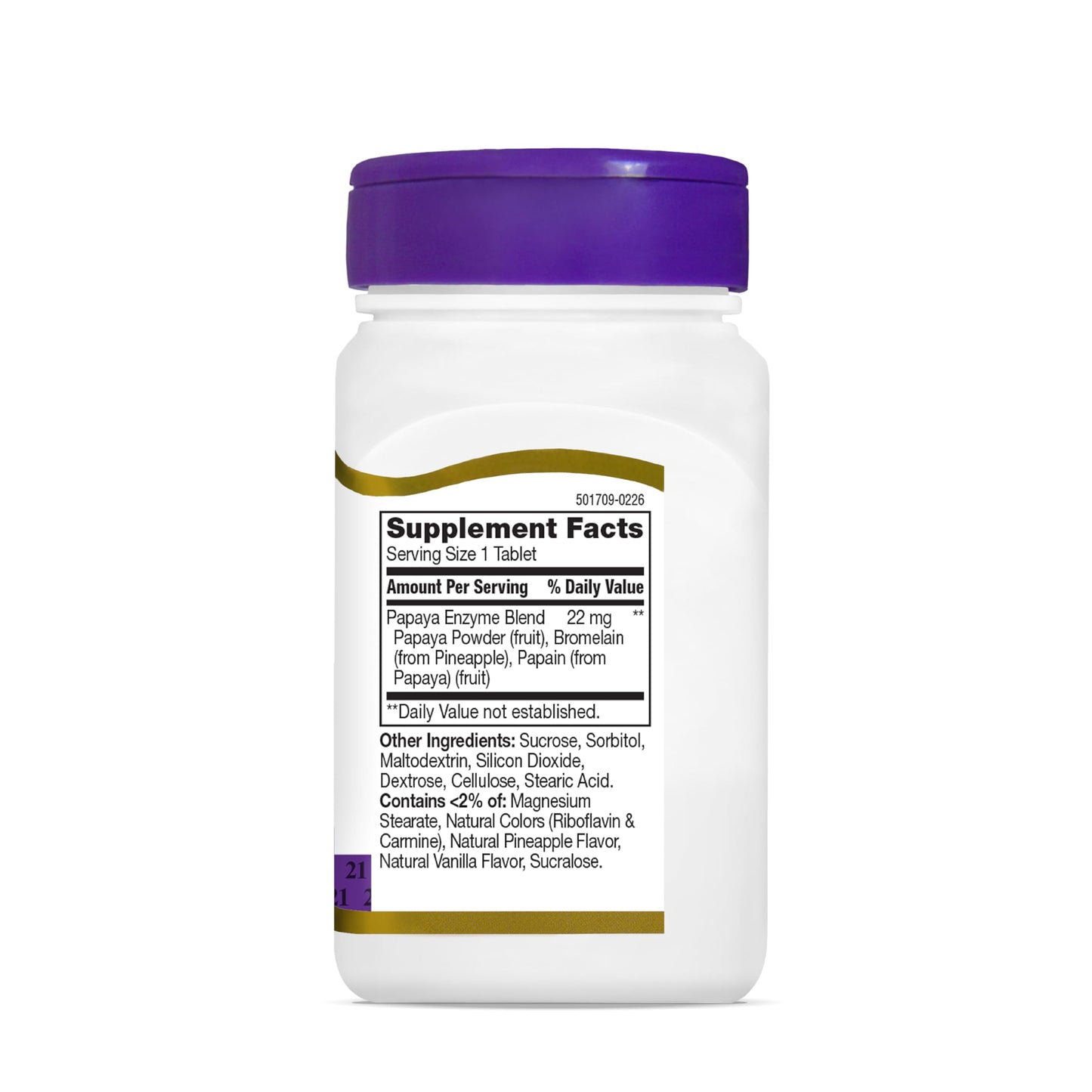 21st Century Papaya Enzyme Chewables for Digestion, Tropical, 100 Count