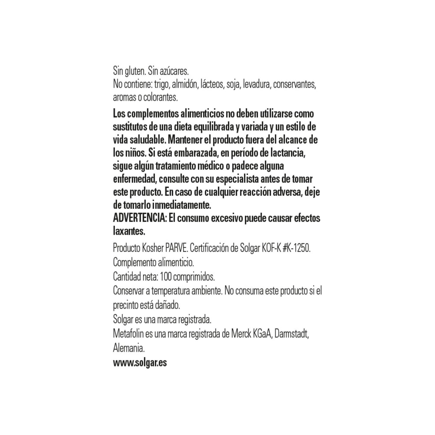 Solgar Folate 666 MCG DFE (Metafolin 400 MCG)