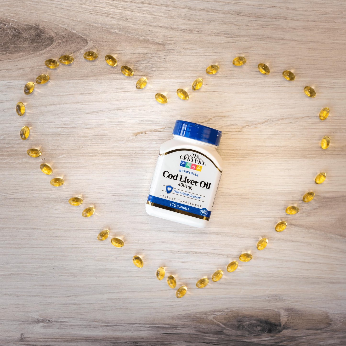 21st Century Norwegian Cod Liver Oil, 400 mg, 110 Softgels