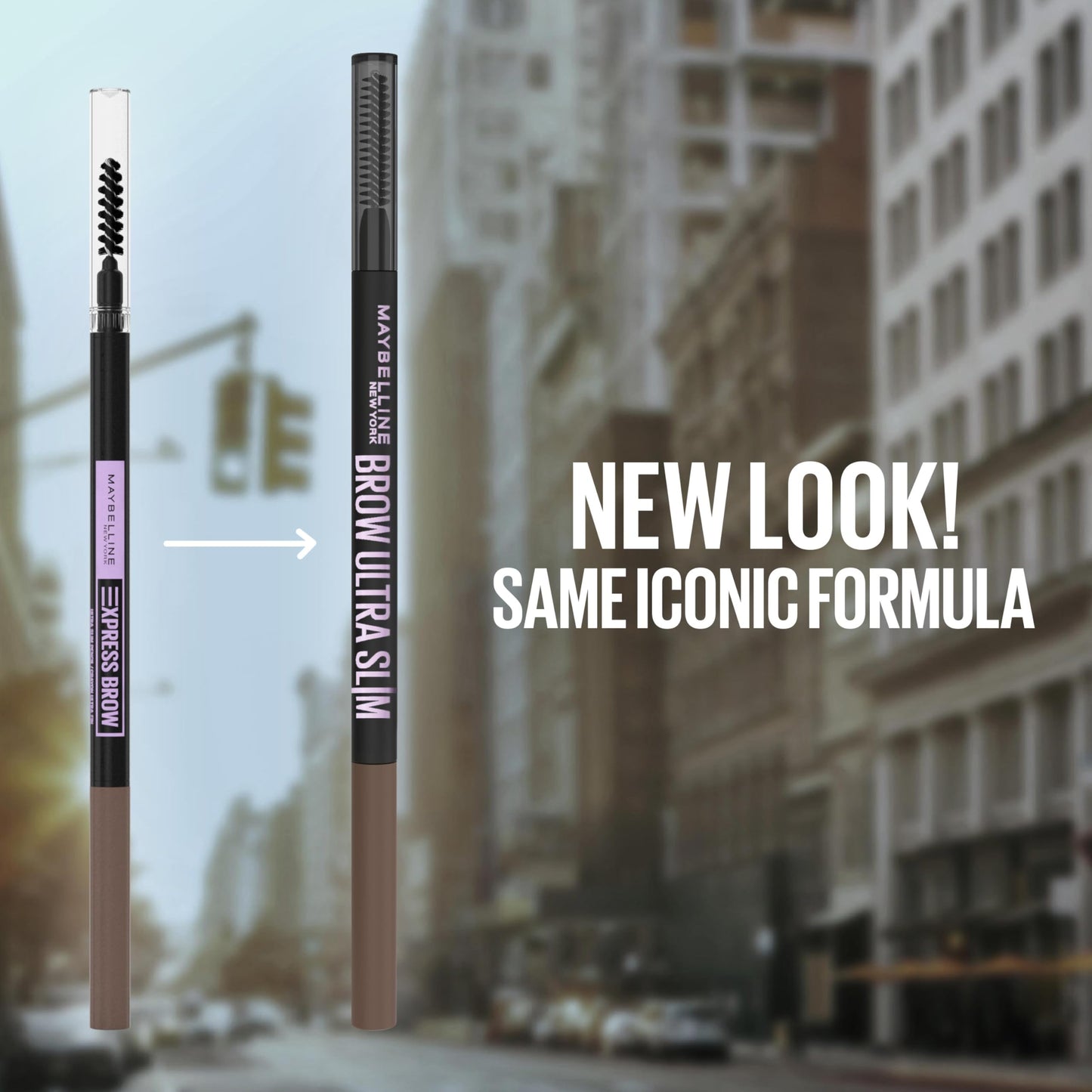 Maybelline Express Brow Ultra Slim Eyebrow Makeup, Brow Pencil with Precision Tip and Spoolie for Defined Eyebrows, Taupe (Packaging May Vary)