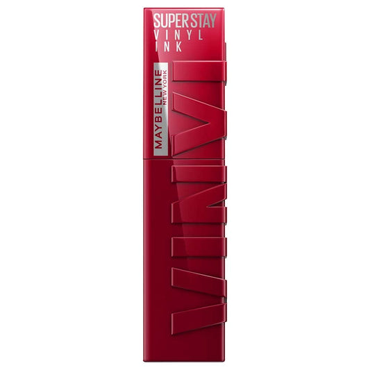 Maybelline Super Stay Vinyl Ink Longwear No-Budge Liquid Lipcolor Makeup, Highly Pigmented Color and Instant Shine, Royal, Deep Wine Red Lipstick, 0.14 fl oz, 1 Count