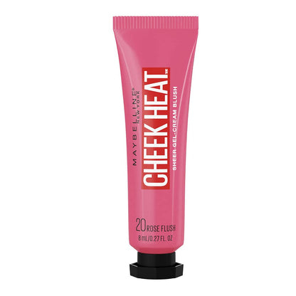 Maybelline Cheek Heat Gel-Cream Blush Makeup, lightweight, Breathable Feel, Sheer Flush Of Color, Natural-Looking, Dewy Finish, Oil-Free, Rose Flush, 1 Count
