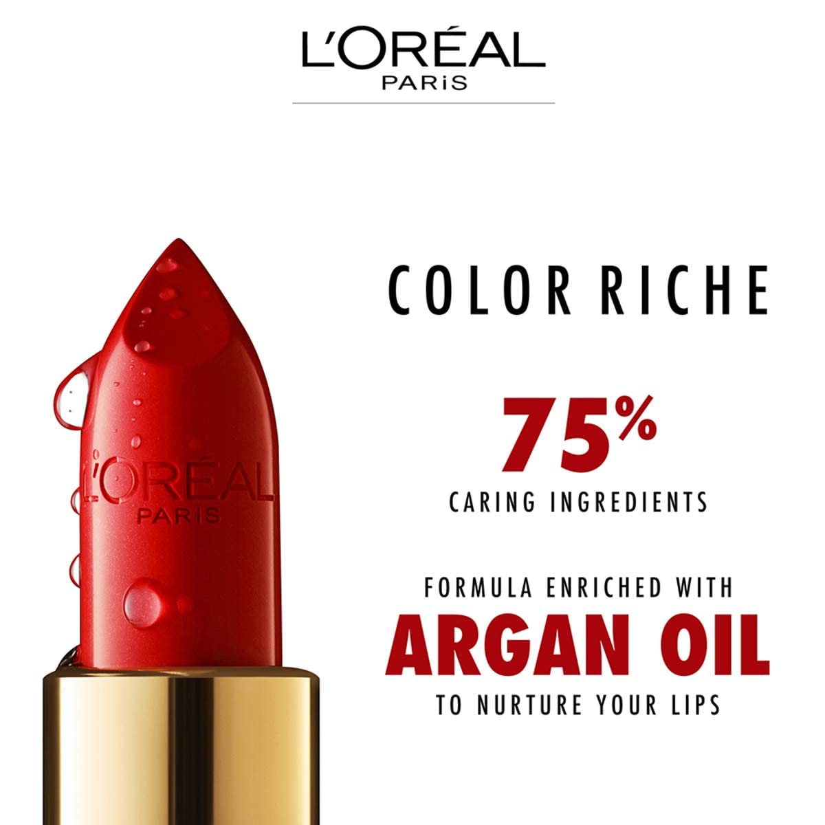 L'Oreal Paris Colour Riche Original Creamy, Hydrating Satin Lipstick with Argan Oil and Vitamin E, Montmartre , 1 Count