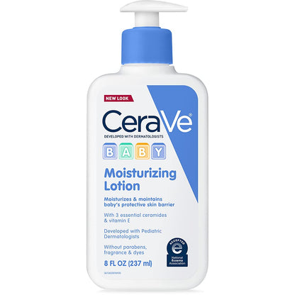 CeraVe Baby Wash & Shampoo | 2-in-1 Tear-Free Baby Wash, Paraben & Baby Cream | Gentle Moisturizing Cream with Ceramides & Baby Lotion | Gentle Baby Skin Care with Ceramides