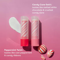 eos Holiday Lip Treatment Gift Set- Candy Cane Swirl Lip Scrub & 24H Moisture Super Balm, Limited-Edition Lip Care, Stocking Stuffers, 4-Pack