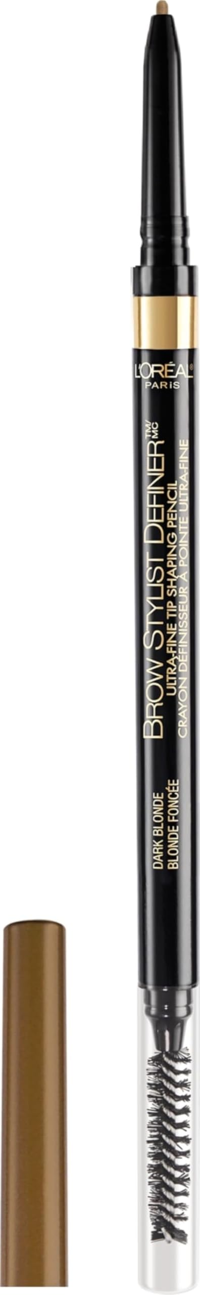 L'Oreal Paris Makeup Brow Stylist Definer Waterproof Eyebrow Pencil, Ultra-Fine Mechanical Pencil, Draws Tiny Brow Hairs and Fills in Sparse Areas and Gaps, Dark Blonde, 0.003 Ounce (Pack of 1)
