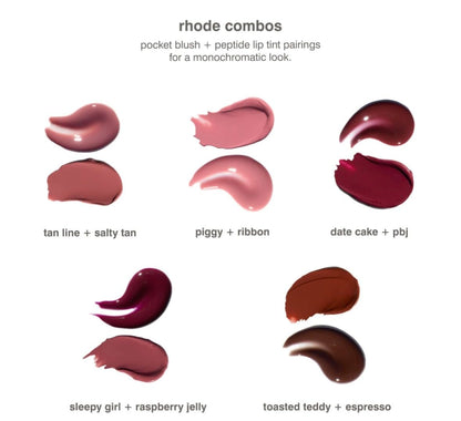 Rhode Peptide Lip Tint, Sheer Color and Hydrating Finish, 3 fl oz, 10ml (Ribbon)