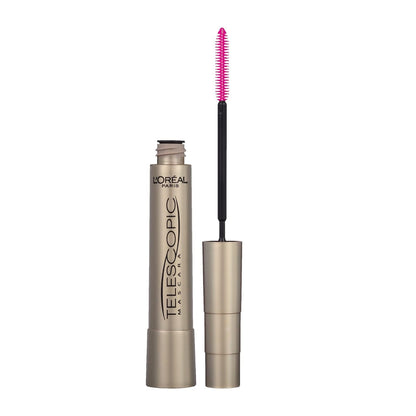 L’Oreal Paris Makeup Original Telescopic Mascara, Separating Mascara Volume and Length Formula, Washable, Black Brown, 0.27 Fl Oz., 1 Count