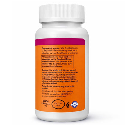 NOW Foods Supplements, Vitamin D-3 10,000 IU, Highest Potency, Structural Support*, 200 Softgels
