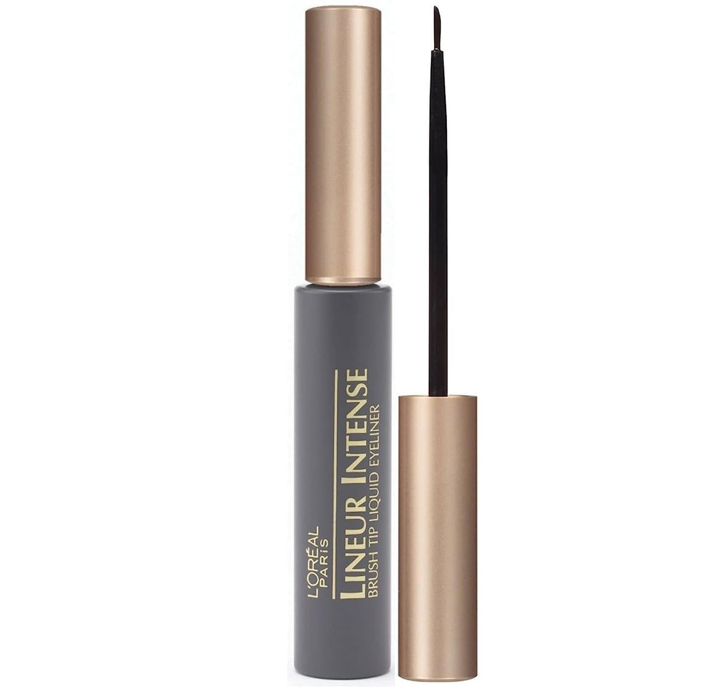 L'Oreal Paris Makeup Lineur Intense Brush Tip Liquid Eyeliner, Black, 0.24 fl oz.