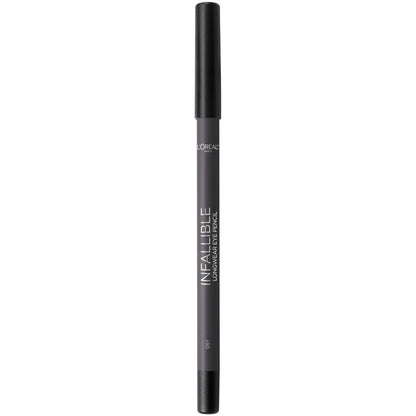 L'Oreal Paris Makeup Infallible Pro-Last Pencil Eyeliner, Waterproof and Smudge-Resistant, Glides on Easily to Create any Look, Grey, 0.042 oz.
