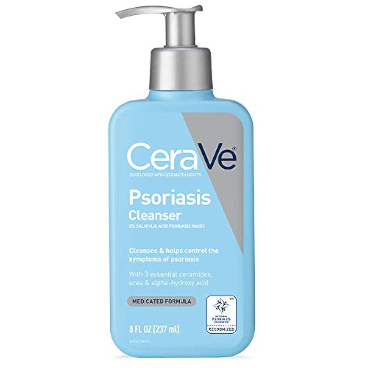 CeraVe Psoriasis Cleanser with Salicylic Acid and Lactic Acid, 8oz