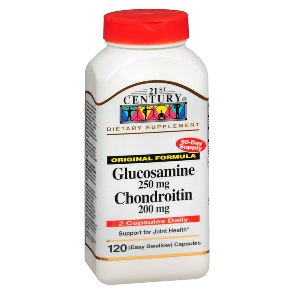 21st Century Glucosamine 250mg Chondroitin 200mg Capsules, Joints, 120