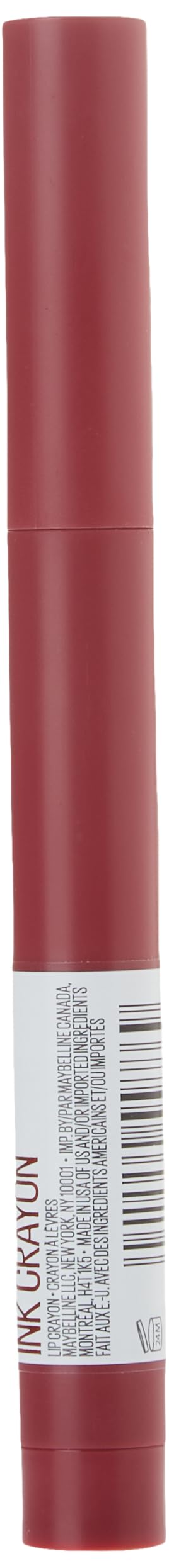 Maybelline Super Stay Ink Crayon Lipstick Makeup, Precision Tip Matte Lip Crayon with Built-in Sharpener, Longwear Up To 8Hrs, Accept A Dare, Wine Pink, 1 Count