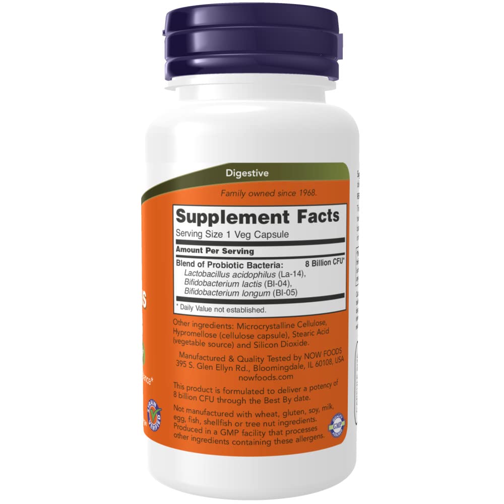 NOW Foods: 8 Billion Acidophilus & Bifidus, 120 Veg caps (2 Pack)