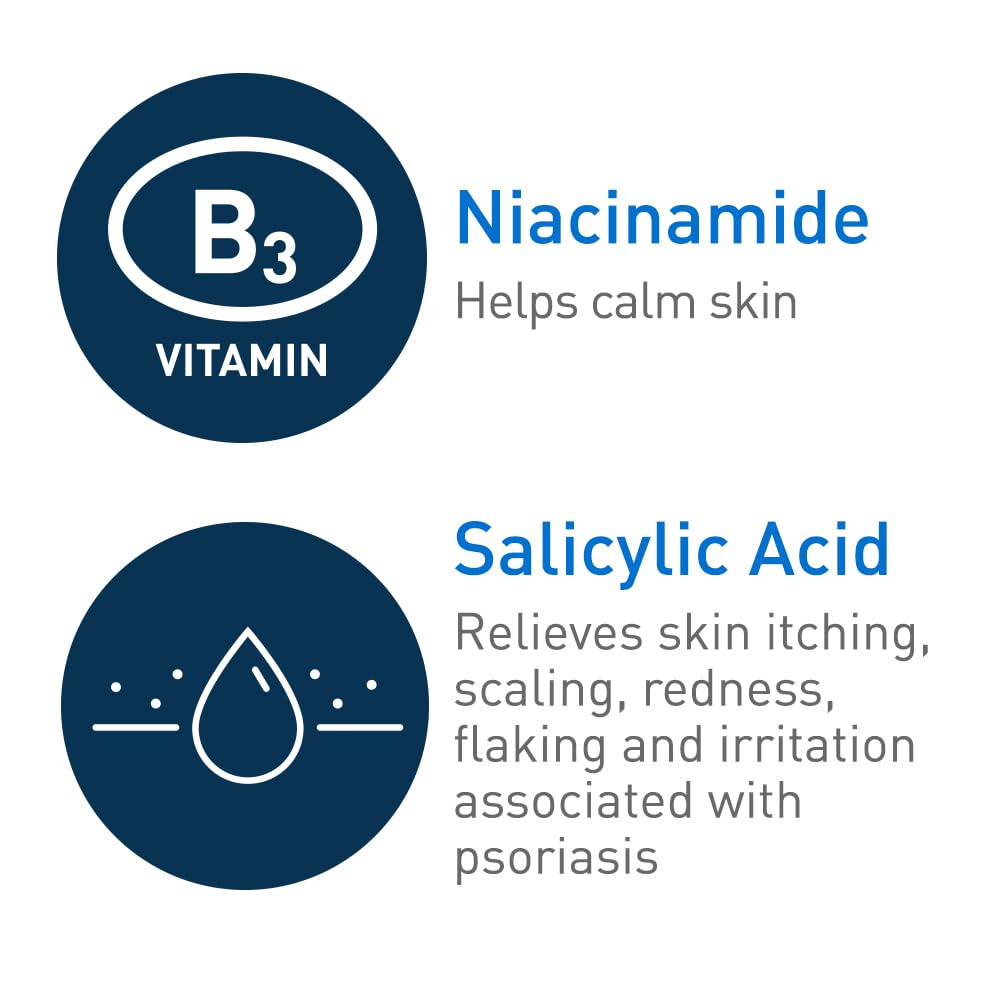 CeraVe Psoriasis Cream, Salicylic Acid Moisturizing Dry Skin Treatment, 8oz