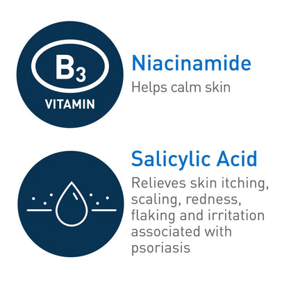 CeraVe Psoriasis Cream, Salicylic Acid Moisturizing Dry Skin Treatment, 8oz