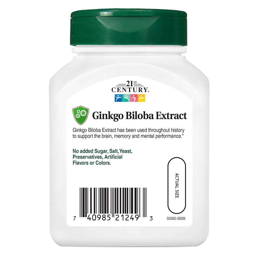 21st Century Ginkgo Biloba Extract Capsules, Memory & Focus, 60 Count