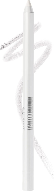 Maybelline TattooStudio Long-Lasting Sharpenable Eyeliner Pencil, Glide on Smooth Gel Pigments with 36 Hour Wear, Waterproof, Polished White, 1 Count