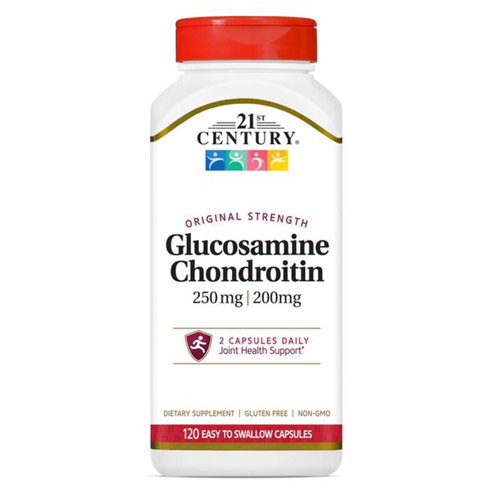 21st Century Glucosamine 250mg Chondroitin 200mg Capsules, Joints, 120