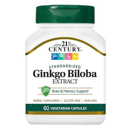 21st Century Ginkgo Biloba Extract Capsules, Memory & Focus, 60 Count