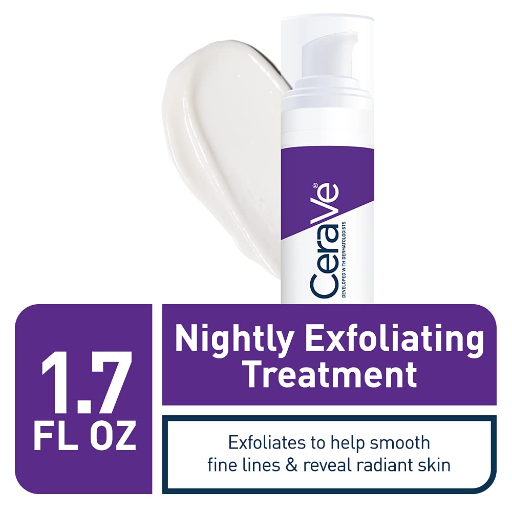 CeraVe Exfoliating Treatment, Anti Aging Serum with Glycolic Acid, 17oz