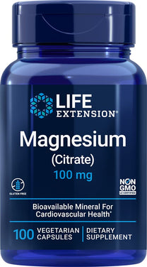Life Extension Magnesium Citrate, 100 Mg, 100 Capsules (2 Pack)