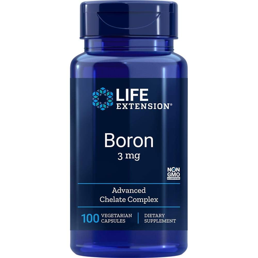 Life Extension Boron 3 mg with Vitamin B2, 100 Capsules
