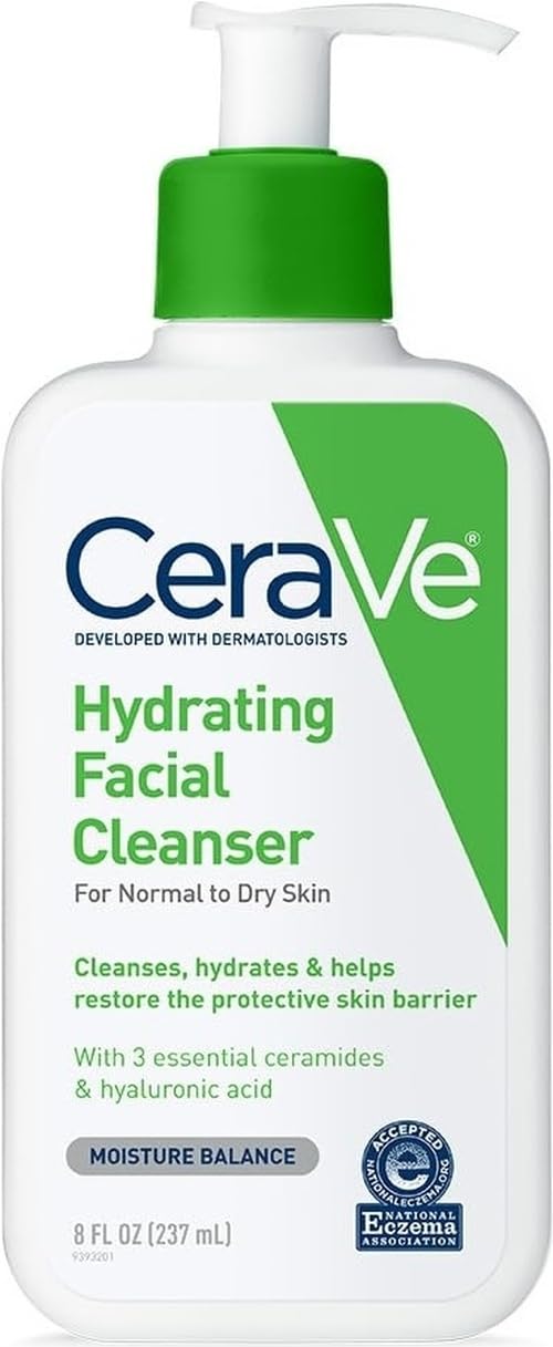 CeraVe Hydrating Cleanser with Hyaluronic Acid, Face Wash for Dry Skin,8oz