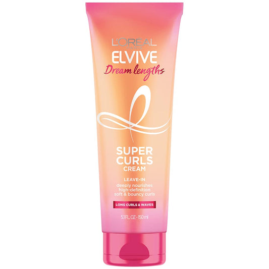 L’Oréal Paris Elvive Dream Lengths Super Curls Cream Leave-In, 5.1 Ounce