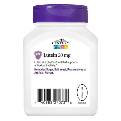 21st Century Lutein, 20 mg, 60 Softgels