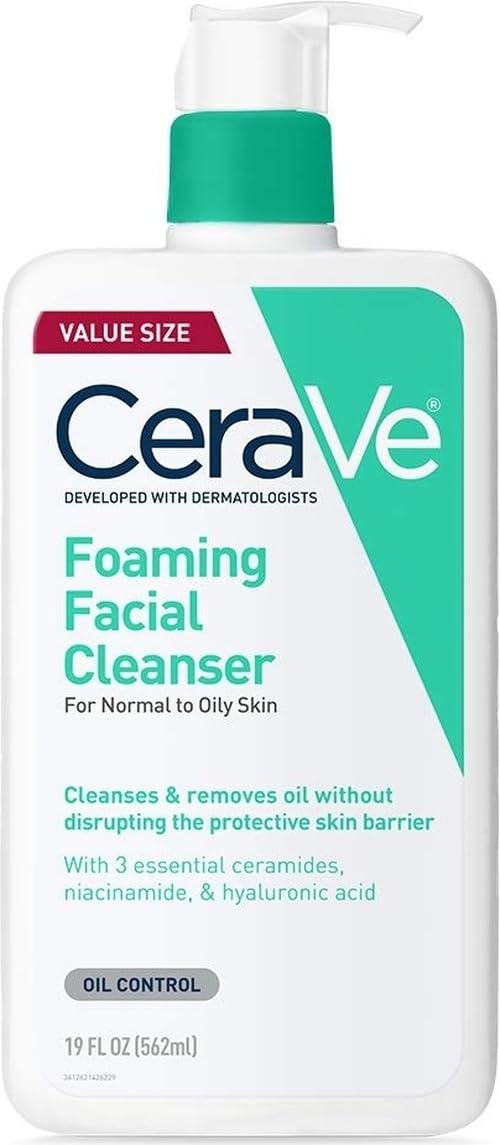 CeraVe Foaming Facial Cleanser, Face Wash for Oily Skin, 19oz