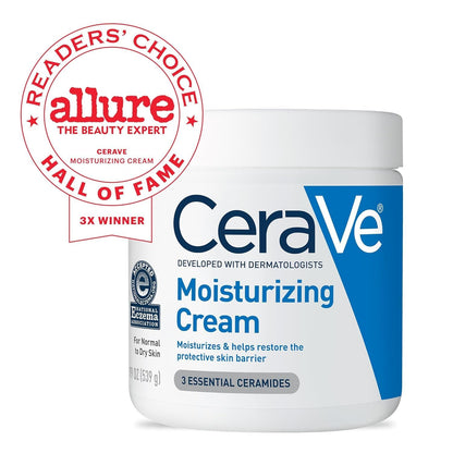 CeraVe Moisturizing Cream, Face & Body Moisturizer for Dry Skin, 19oz