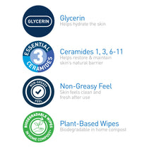 CeraVe Makeup Remover Wipes, Plant Based Face Wipes with Glycerin, 25ct