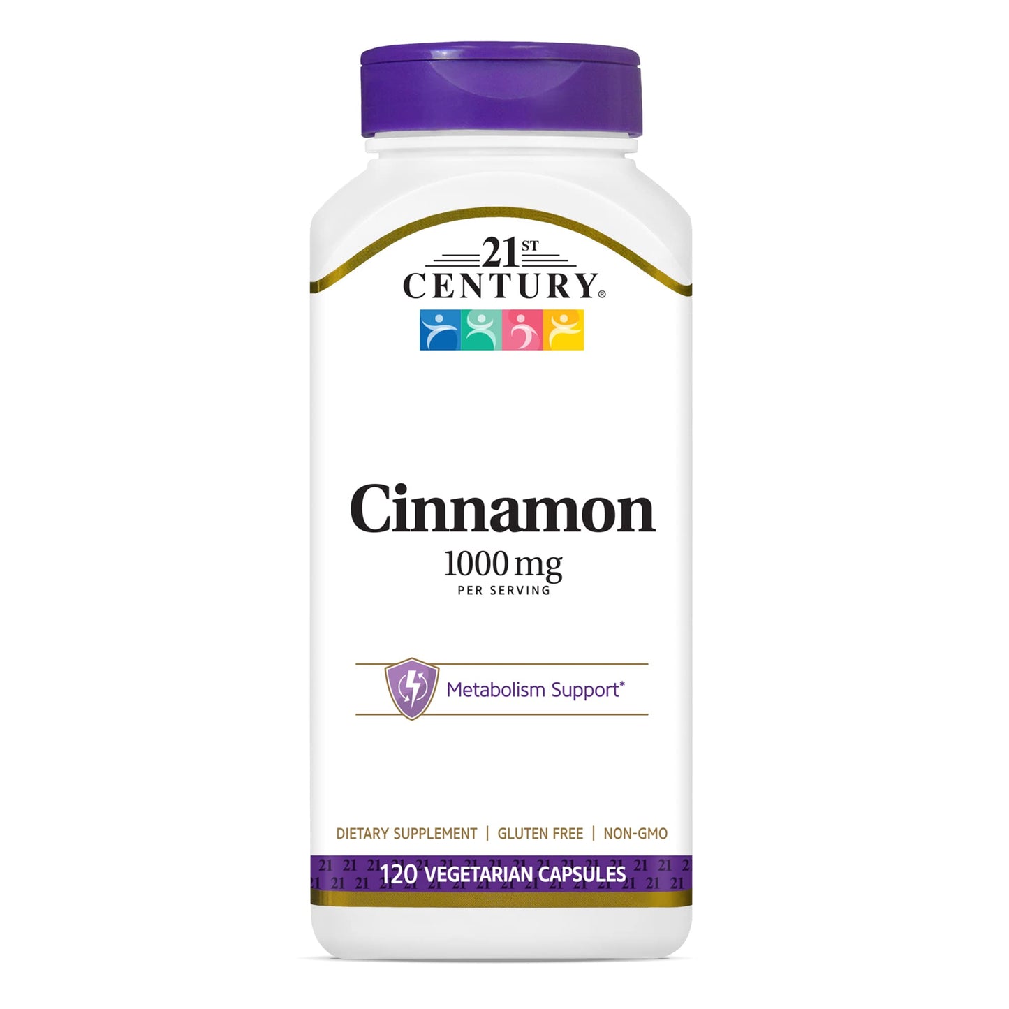 21st Century Cinnamon 1000mg Vegetarian Capsules, 120 Count