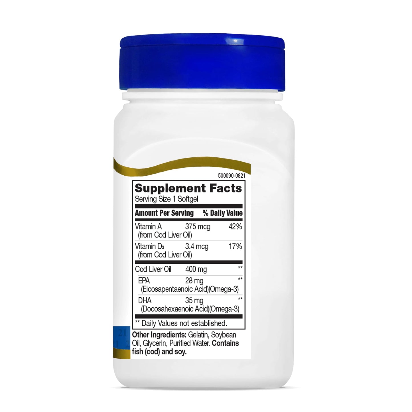 21st Century Norwegian Cod Liver Oil, 400 mg, 110 Softgels