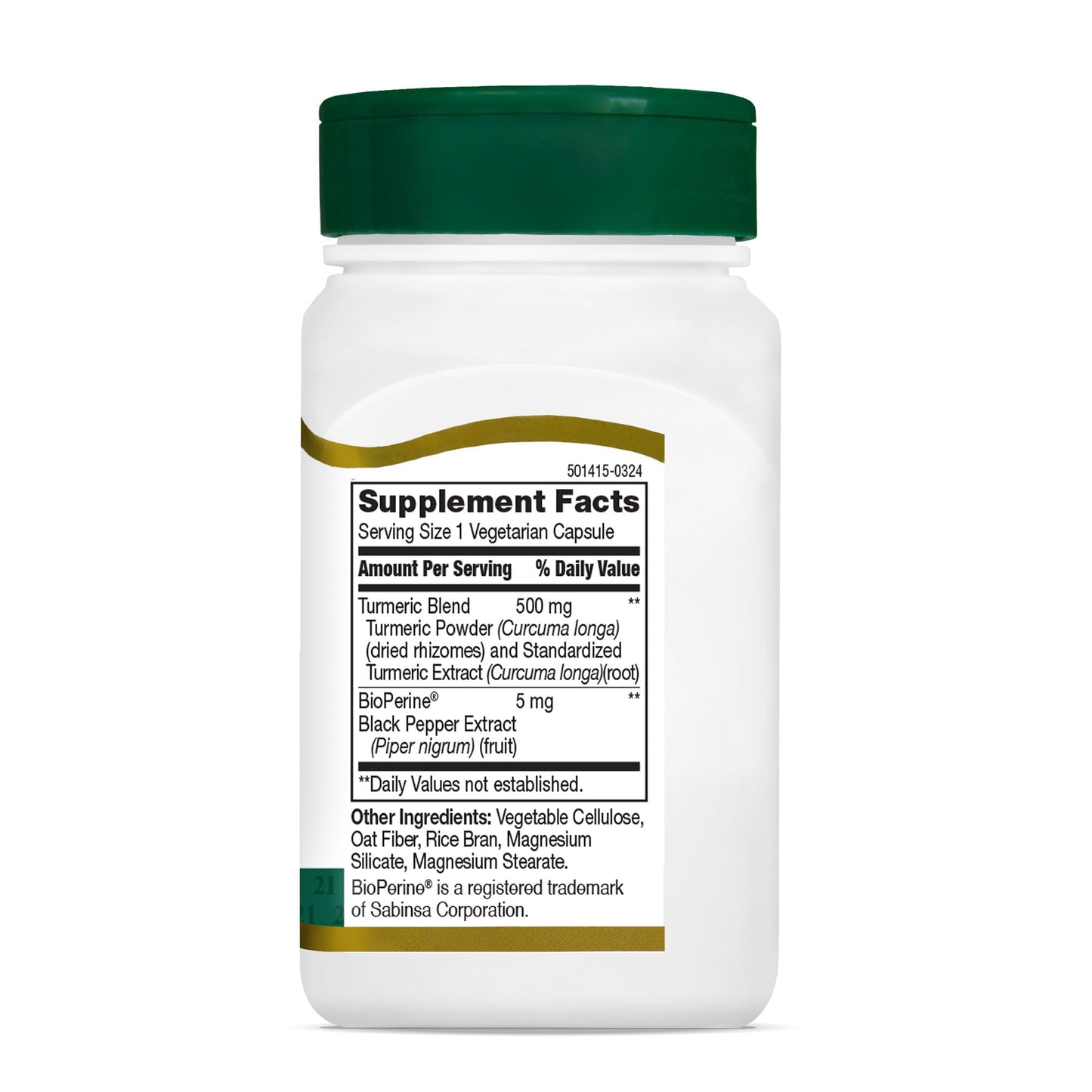 21st Century Turmeric 500mg with Black Pepper Capsules, 60 Count
