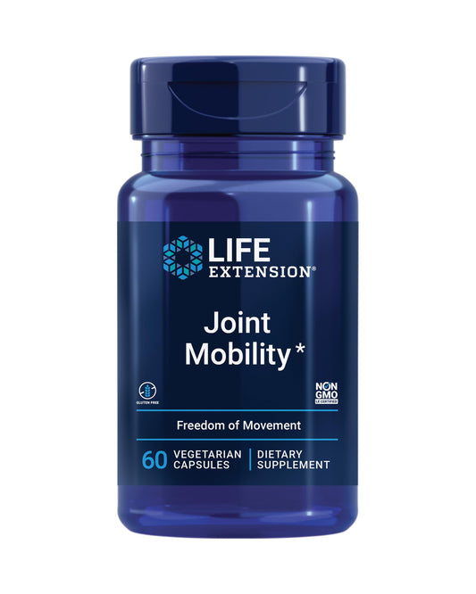 Life Extension Joint Mobility, relieves Minor Knee discomfort & Improves Range of Motion, Turmeric & Tamarind, Gluten-Free, Non-GMO, Vegetarian, 60 Capsules