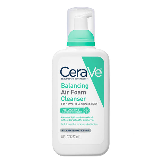 CeraVe Air Foam Face Wash, Hydrating Facial Cleanser, Combination Skin, 8oz