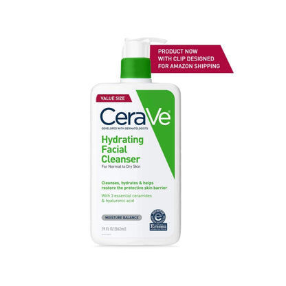 CeraVe Hydrating Cleanser with Hyaluronic Acid, Face Wash for Dry Skin,19oz