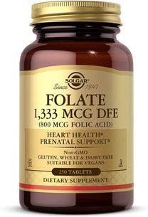 Solgar Folate 1,333 MCG Dietary Folate Equivalent, 250 Tablets