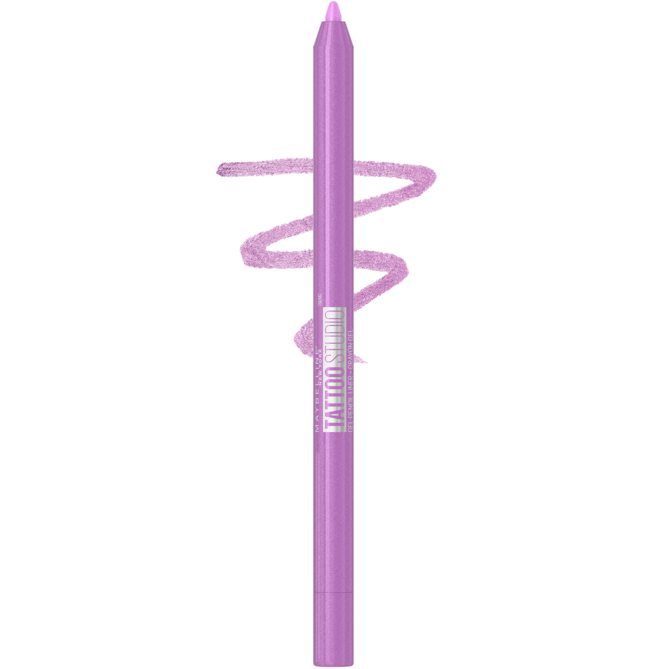 MAYBELLINE Tattoo Studio Sharpenable Eyeliner Pencil, 36 Hour Wear, Waterproof, Lavender Lights, 1 Count