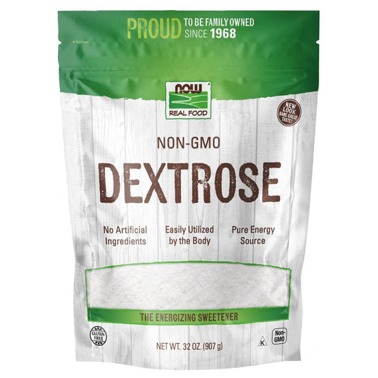 NOW Foods, Dextrose, Pure and Natural Sweetener, Easily Utilized by the Body, Energy Source, 32-Ounce (Packaging May Vary)