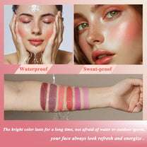 Cream Blush stick, Natural-Looking Matte Finish Makeup Blush stick, Hydrating Long Lasting Lightweight Blendable Blush for cheeks (#4 Neutal Peach, 1 PC)