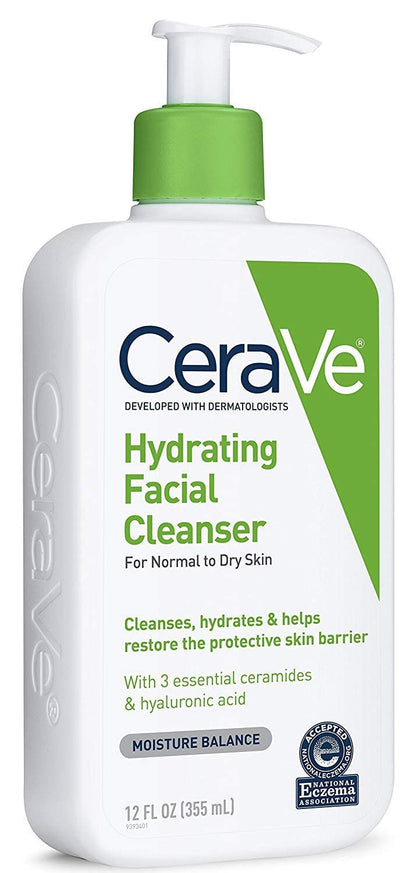 CeraVe Hydrating Facial Cleanser, 12 Fluid Ounce
